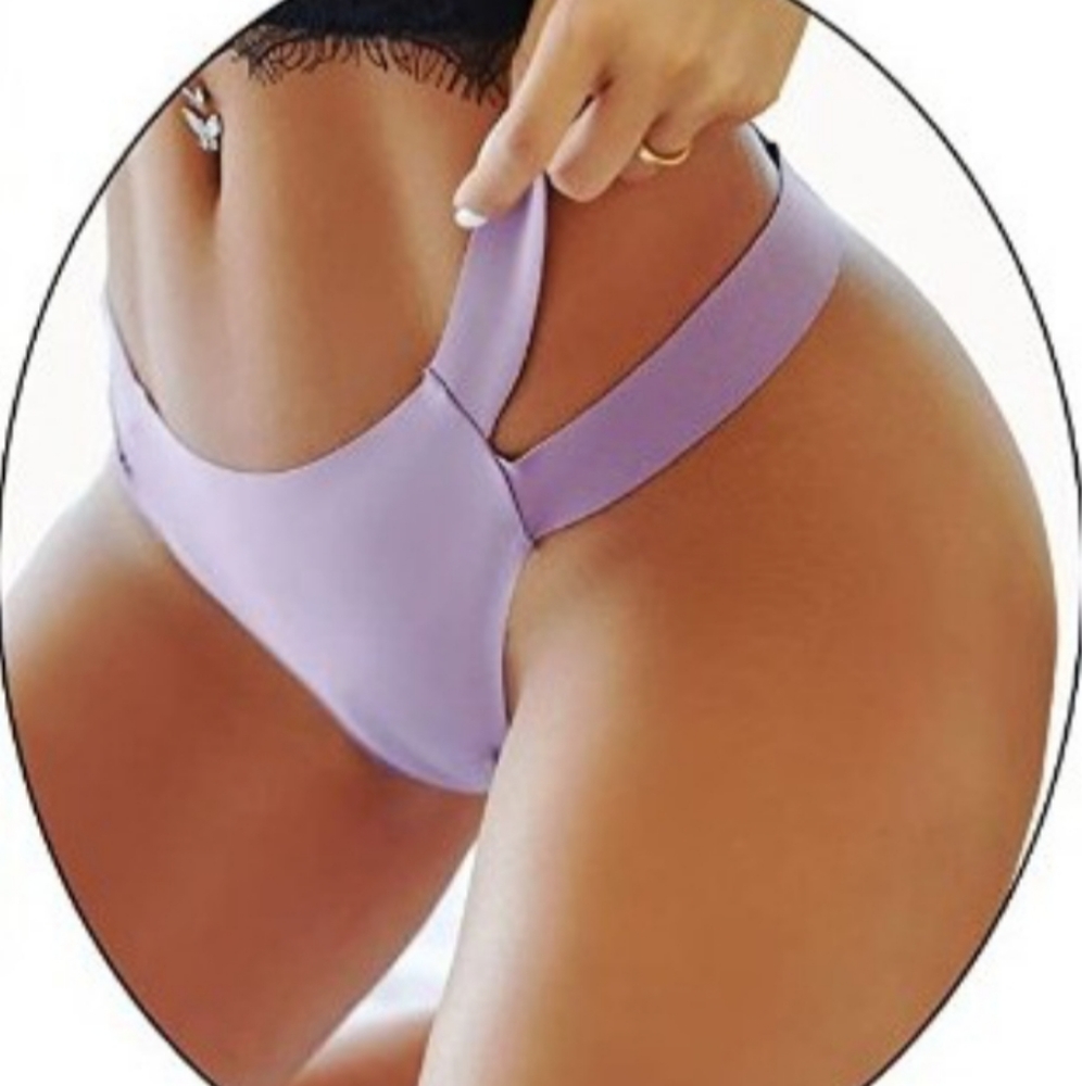 FREE with Bra Purchase! Seamless Thong No-show Panty Breathable Light Purple